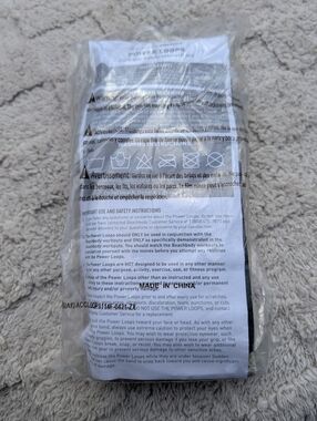 Beachbody Premium Fabric Resistance Loops - Light Gray & Black Set Of 2